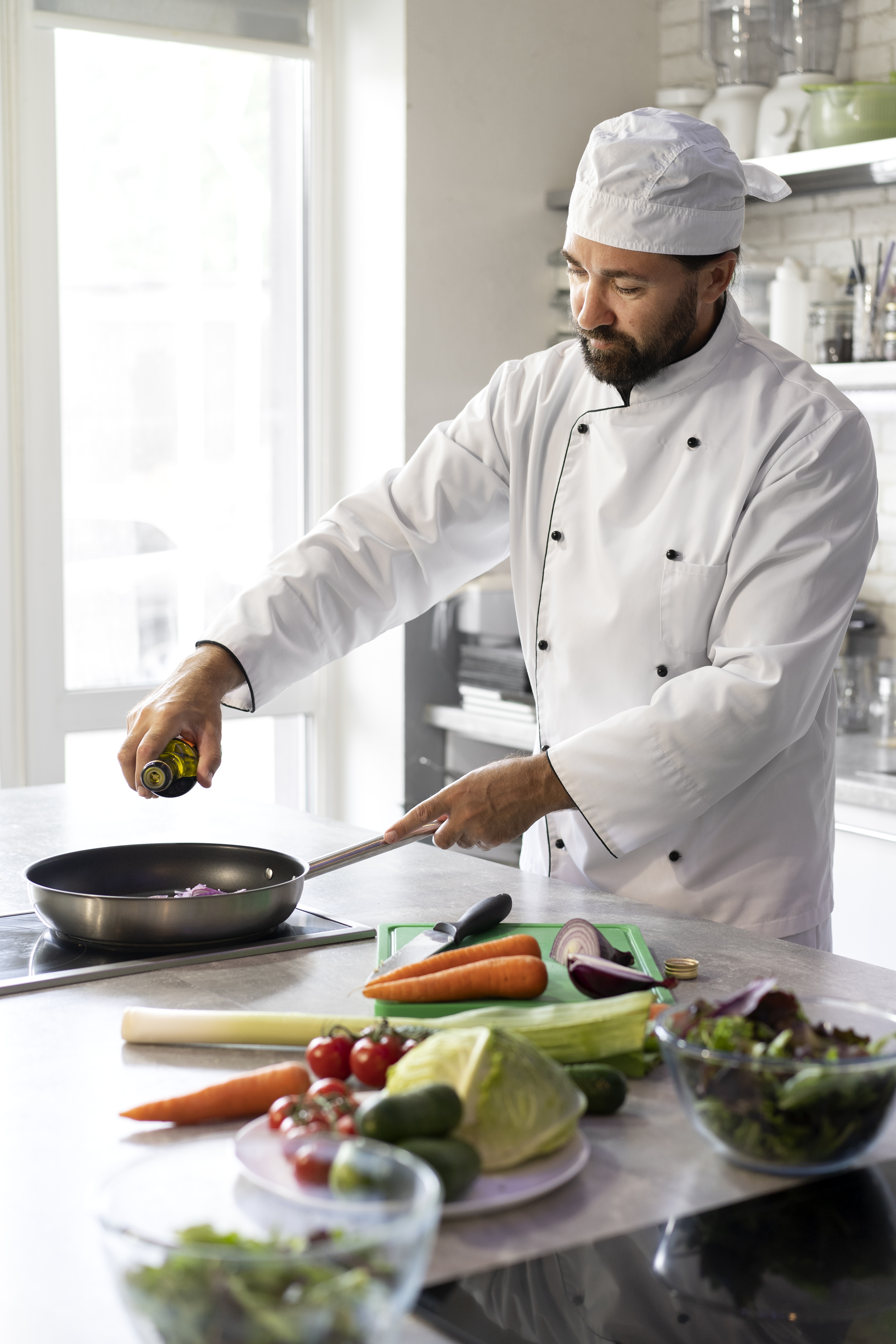 Chef preparing a dish